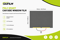 Film intelligent PDLC pour toit ouvrant et cloison de voiture, teinte variable par télécommande 12V-48V, kit d'échantillons entièrement remboursable disponible