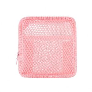 Sales Promotion Portable Mini <b>Cute</b> Makeup Pouch Durable Lipstick Storage Zipper Coin <b>Purse</b> Small Square Mesh Cosmetic Bags - Product Image 5