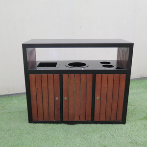 Đồ Nội Thất Thành Phố Thùng Rác Bằng Gỗ Ngoài Trời Thùng Rác Vườn Công Viên Thiết Kế Ngoài Trời - Product Image 2