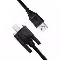 Kabel Transmisi Data USB 2.0 Port Persegi, Kabel Koneksi Data Printer Tipe A Male ke B Male dengan Sekrup