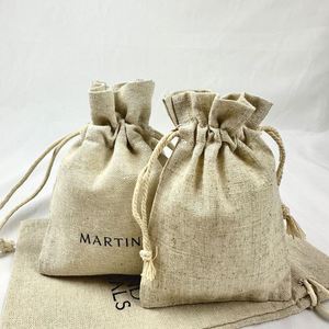 Factory Eco-friendly Custom Print Logo Jute Jewelry <b>Pouch</b> Plain Organic Jute <b>Drawstring</b> <b>Pouch</b> Small Jute Packaging Bag - Product Image 5
