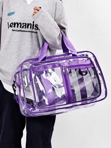Custom Logo Fashion Sports Transparent Waterproof PVC Lightweight Beach Bag <b>Large</b> Capacity Swim Storage Shoulder Crossbody Gym - Product Image 2
