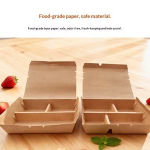 Cajas <span class=keywords><strong>de</strong></span> Comida para Llevar, Envases Desechables Comerciales Personalizados, Contenedor <span class=keywords><strong>de</strong></span> Almuerzo <span class=keywords><strong>de</strong></span> Papel Biodegradable Ecológico, Impermeable - Product Image 2