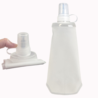 Nouvelle gourde souple pliable 500 ml 250 ml, bouteille d'eau pliable pour la course, gourde souple pliable en TPU, gourde pliable sans BPA