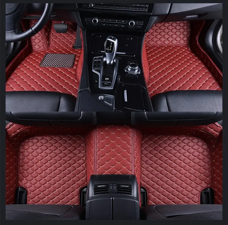 customized color pattern car mat all weather waterproof all weather 5d 7d leather car floor mat
