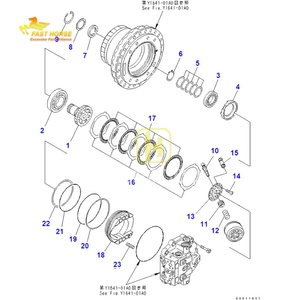 มอเตอร์ไฮดรอลิก Hangood 21N-60-34100 สำหรับรถขุด KOMATSU PC1250 ชุดขับเคลื่อนสุดท้ายสำหรับเครื่องจักรก่อสร้าง - Product Image 6