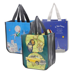Small Reusable Tote Lulu Shopping Bag Corner Laminated Custom Logo Printing Fashionable Woven Material Promotional Lulu Bag