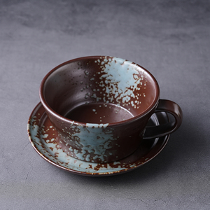 Café fournitures directement personnalisé <span class=keywords><strong>poterie</strong></span> grossière tasse à café ensemble en gros rétro argile expresso café Latte tasse - Product Image 4