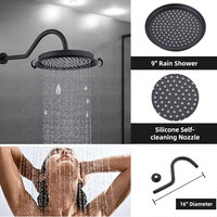 Vente chaude salle de bain mural eau chaude et froide mitigeur en laiton douche robinet ensemble cascade dissimulé mélangeur système de douche