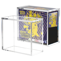 Boîte de présentation en acrylique pour cartes TCG/ETB/Booster/151 UPC/SPC avec protection UV, série Factory, épaisseur 5-8 mm, couvercle magnétique
