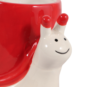 Candela profumata in ceramica a forma di lumaca, piccola e decorativa, per uso interno ed esterno - Product Image 6