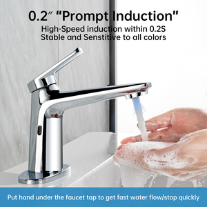 doppelsensor kontaktlos badezimmer waschbecken wasserhahn messing einiger griff heiß und kalt waschbecken wasserhahn <span class=keywords><strong>sensor</strong></span> badezimmer automatisch kontaktfrei - Product Image 3