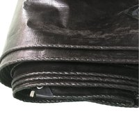Bâche tissée personnalisée anti-UV, coupe-vent, imperméable, enduite de PE, unie, isolée pour tentes de camping et utilisation automobile avec tricot.