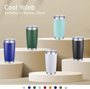 Gobelet isotherme de 20 oz avec couvercle, en acier inoxydable à double paroi, isolé sous vide, revêtement poudré, tasse de voyage pour garder les boissons au frais - Product Image 6