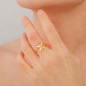 Bague de mariage vintage en acier inoxydable Myshape, symbole berbère africain et lettre Yaz <span class=keywords><strong>Amazigh</strong></span>, <span class=keywords><strong>bijoux</strong></span> ethniques religieux - Product Image 2