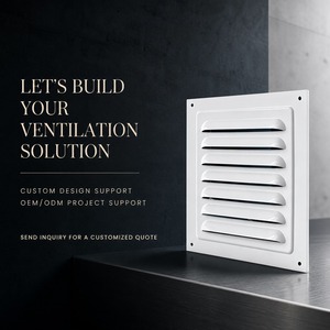 Rejilla de Ventilación Cuadrada de Aluminio para Pared, con Aspas de 180 Grados, Espaciado de 1/2 Pulgada, Diseño Moderno y Minimalista, Resistente a la Lluvia, Fácil Instalación, para Uso en HVAC - Product Image 3
