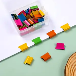 Aço inoxidável reutilizável Clipes Recarga Papel Clam Clip Trabalho com Clam Clip Dispensers para Fixação Loose Leaf Paper Desk Office