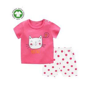 Pantalon court à manches courtes pour garçons et filles, ensemble de 2 pièces en coton imprimé, <span class=keywords><strong>pyjama</strong></span> pour enfants à bas prix pour vêtements de maison - Product Image 6