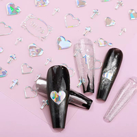 Nouvelle conception créative, paillettes, motifs variés, technologie laser Aurora, plastique écologique, autocollants pour ongles d'été auto-adhésifs