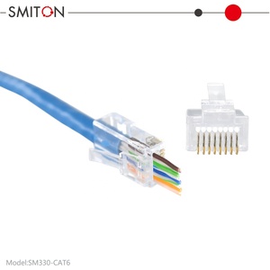Conector <span class=keywords><strong>RJ45</strong></span> Modular de Pasante Cat5e Cat6 8p8c Fácil de Enhebrar el Cable - Product Image 2