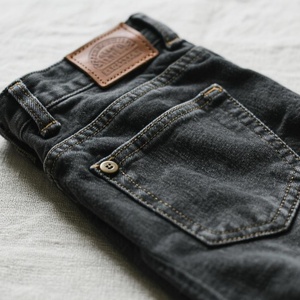 Pantalones Vaqueros para Hombre para el Mercado de la UE/EE. UU. - 100% Algodón, Corte Holgado, Pierna Recta, Lavado Vintage, Ropa de Trabajo Informal de Negocios - Product Image 2