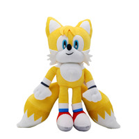 Sac à dos Sonic en peluche coton de 30 cm, version Q, avec fonction anti-stress, unisexe