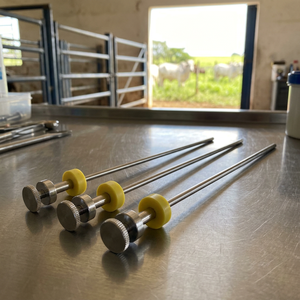Pistola de Inseminación Artificial Manual de Acero Inoxidable, Resistente, para Ganado, Búfalos, Cabras, Ovejas, Dispositivo Veterinario para Cría de Animales - Product Image 1