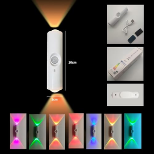 Applique murale LED sans fil avec capteur et télécommande, 3 couleurs, éclairage haut/bas, rechargeable sur batterie, pour intérieur - Product Image 3