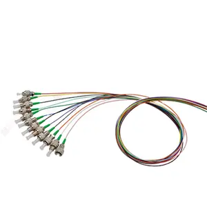 Yüksek kalite 12 renk LSZH FC APC konektörü 0.9mm Fiber optik Pigtail