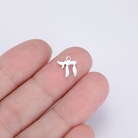 Breloques Chai en lettres hébraïques, pour la fabrication de bijoux, pendentifs en acier inoxydable, amulette, signe juif de la vie, accessoires, vente en gros, 5 pièces/lot
