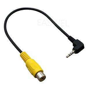 General Black AV-in Converter Video <span class=keywords><strong>Cable</strong></span> Câble adaptateur mâle stéréo 2.5mm vers RCA - Product Image 4