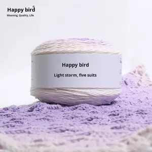 Ruyi Bird Qinglan filamento uncinetto cotone 100% a cinque fili sfumati in filo materiale a sette stelle Kit materiale coperta - Product Image 4