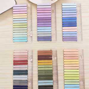 Juego de 6 Etiquetas Adhesivas Largas Multicolores Súper Resistentes, Diseño de Regla, para Clasificación de Documentos de Oficina, Estudio y Cuadernos - Product Image 5