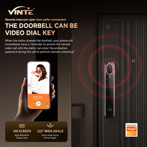 Serrure intelligente Tuya App avec appel vidéo en temps réel, stockage cloud, empreinte digitale et serrure numérique, reconnaissance faciale 3D, compatible avec les portes en bois - Product Image 5