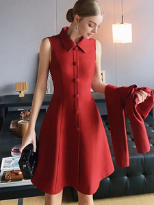 Yuhong Tailor <span class=keywords><strong>Shop</strong></span> - Jupe plissée unie moulante au-dessus du genou, style français, style célébrité, deux pièces pour femmes - Product Image 3