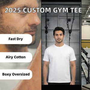 Camiseta de Algodón Blanca para Hombre, Corte Regular, Manga Corta, Cuello Redondo, Lisa, Informal, Tejido de Punto, Teñido Liso - Product Image 2