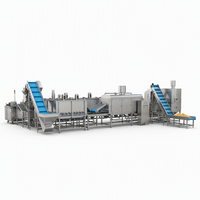 Ligne de production de frites surgelées de petite capacité, semi-automatique, pour le lavage, le pelage, la découpe, la friteuse et l'emballage des pommes de terre