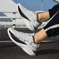 Nouvelles chaussures décontractées respirantes à lacets en maille, logo personnalisé ODM, fabricant de chaussures de créateur, baskets tendance pour hommes