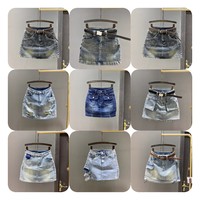 Soldes Exceptionnelles : Jupe Mi-Cuisse en Jean Coupe Trapèze pour Femme, Style Vintage Écologique, Anti-Exposition, Idéale pour l'Été