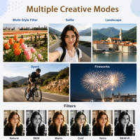 Appareils photo numériques compacts populaires 8K 88MP avec zoom optique 7x, écran tactile anti-tremblement rétractable pour le vlogging, cadeau pour adolescents, logo personnalisé