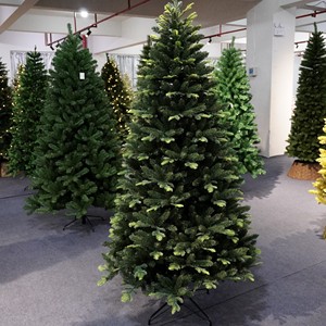 Cast 3D Full PE PVC/PE Tabletop Base Hot Selling Factory OEM&ODM <b>Christmas</b> <b>Tree</b> Pine Shape Prelit for Home Decorations - Product Image 1
