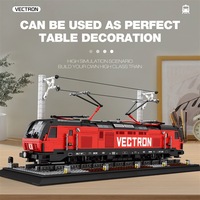 66019 Train électrique européen pour passagers, jouet éducatif pour enfants, blocs de construction DIY, cadeau