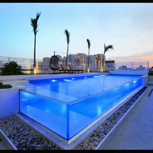 80mm 100mm Verzonken Rand Buiten Acryl Zwembad met Metalen Hoeken - Product Image 2