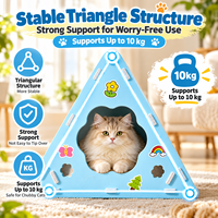 Multifunktionales Dreieckiges Katzenhaus mit Kratzrampe Filz-Katzenbett Versteck Kletter-Kratzbaum Indoor-Katzenmöbel