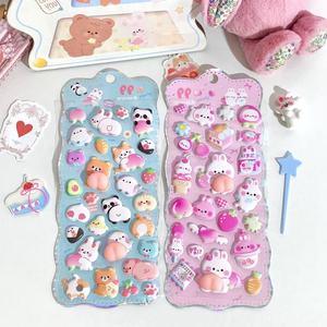 Coque de téléphone 3D souple à motif de dessin animé mignon, autocollants gonflés, autocollants en relief pour scrapbooking, autocollants <span class=keywords><strong>bulle</strong></span> pour bouteille d'eau, autocollants chat en relief, autocollants décoratifs Kawaii pour enfants - Product Image 2