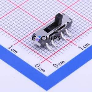 K3-1336S-K1 Slide Switch SMD Switch Single Pole Three Throw Rectangle Pin Header Gull Wing Type 13mm - Product Image 1