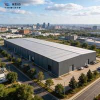 Entrepôt à structure métallique économique, bâtiment métallique robuste à portique préfabriqué galvanisé à travée libre