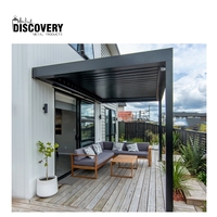 Pergola extérieure automatique sur mesure, directement de l'usine, avec toit rétractable, toit en aluminium à lames orientables, pergola 7x3m