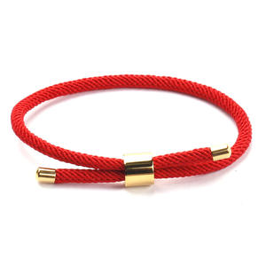 สร้อยข้อมือเชือกมิลานสำหรับผู้หญิงและผู้ชายทำจากสแตนเลสชุบทองสำหรับส่งเสริมการขายปรับโชคดีมิตรภาพ - Product Image 3