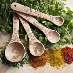 Japanese Style Wooden <b>Measuring</b> <b>Spoon</b> Set 15 Ml Creative Kitchen Tool For Cooking - Product Image 2